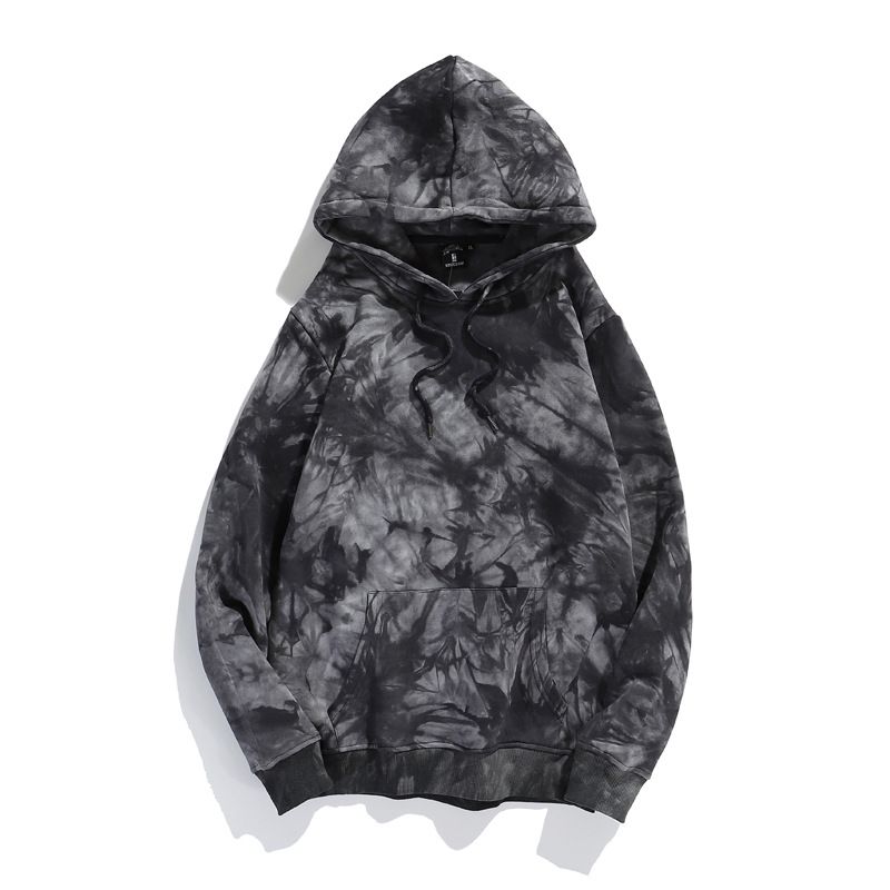 High quality black tie dye hoodie wholesale