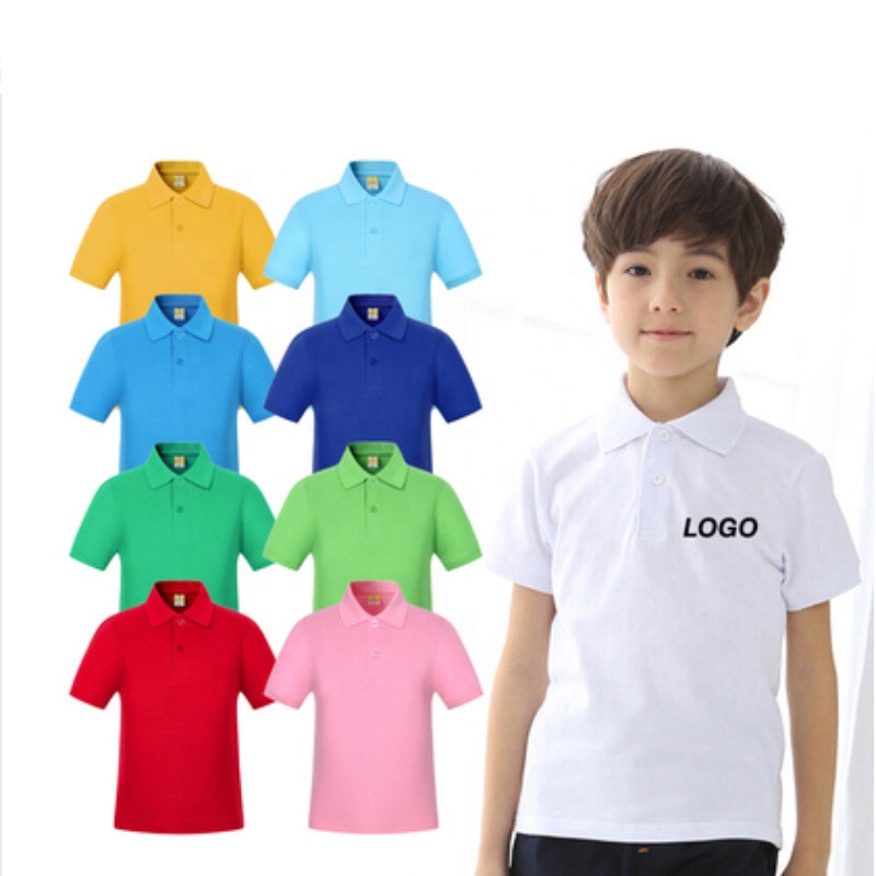 Summer sport child polo shirt sports breathable 100% cotton short sleeve uniform golf boys t shirts & polo shirts