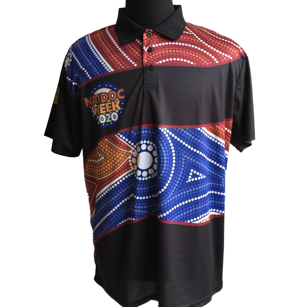 High quality sublimation mens polo t shirts 160gsm 100%polyester dry fit uniform all over print golf tshirts