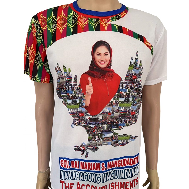 Lower than 1 usd Philippines Election T Shirt Polyester President Vote Disposable Unisex Cheap 90g 100g 110g 120g White T-shirts