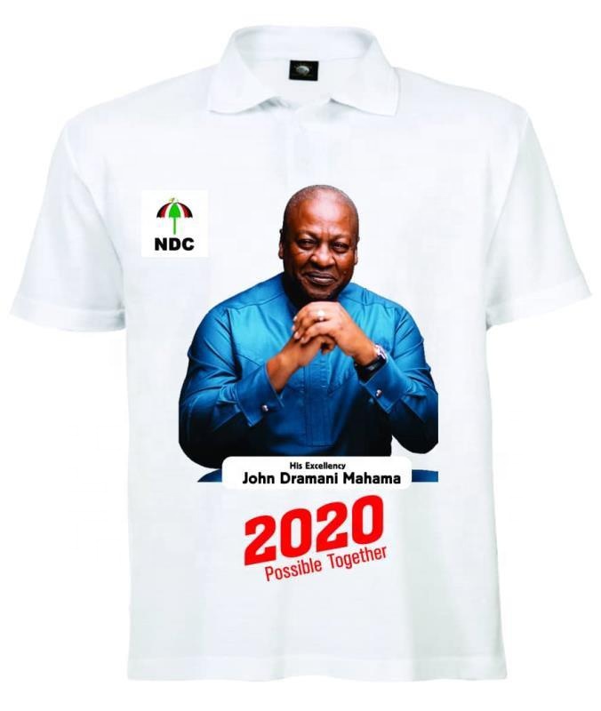 Wholesale NDC polo shirt/2021 NDC polo shirts/ president's image NDC election polo shirt