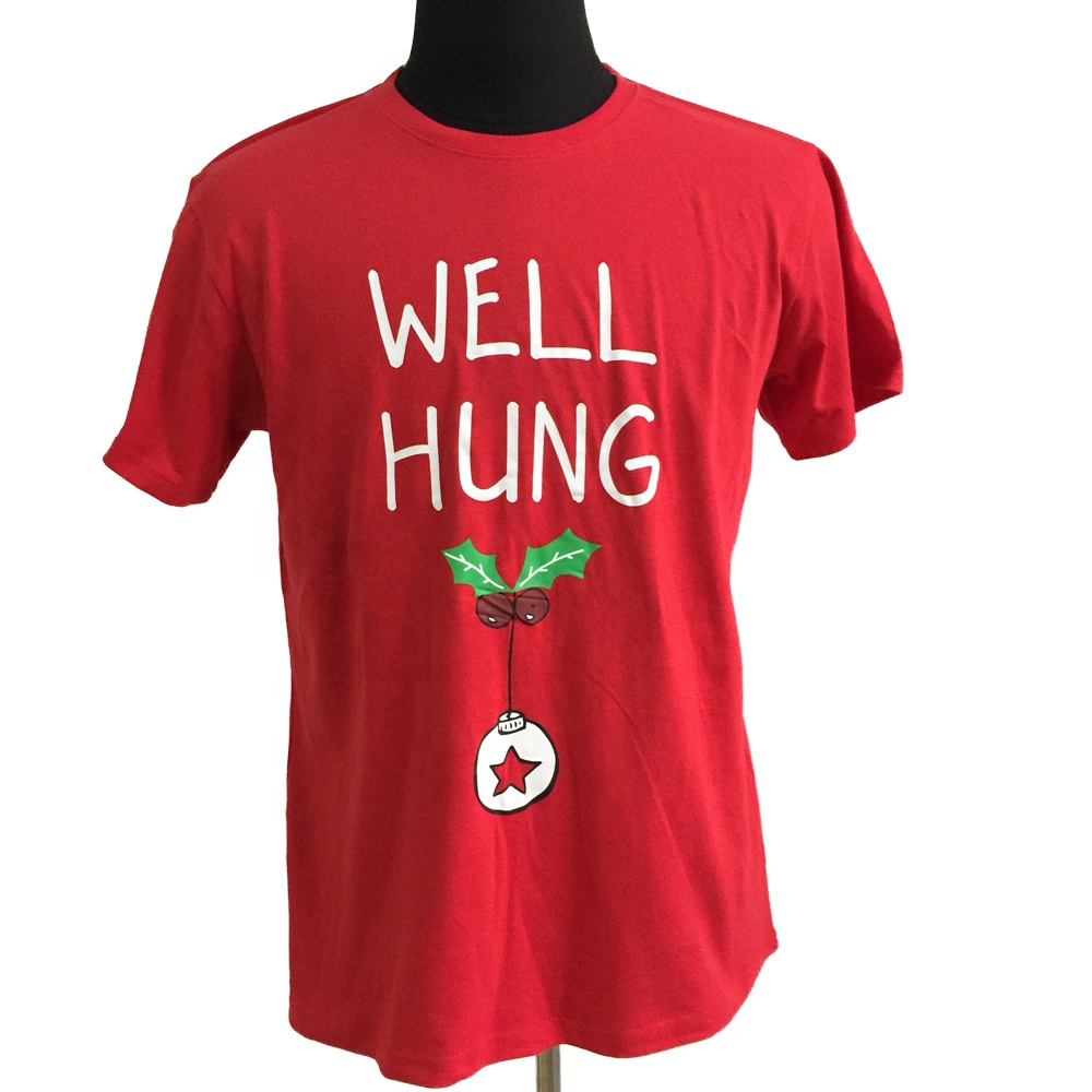 Promotion red graphic cotton t-shirt drop shipping cheap plus size men's women's printed tee shirt oem