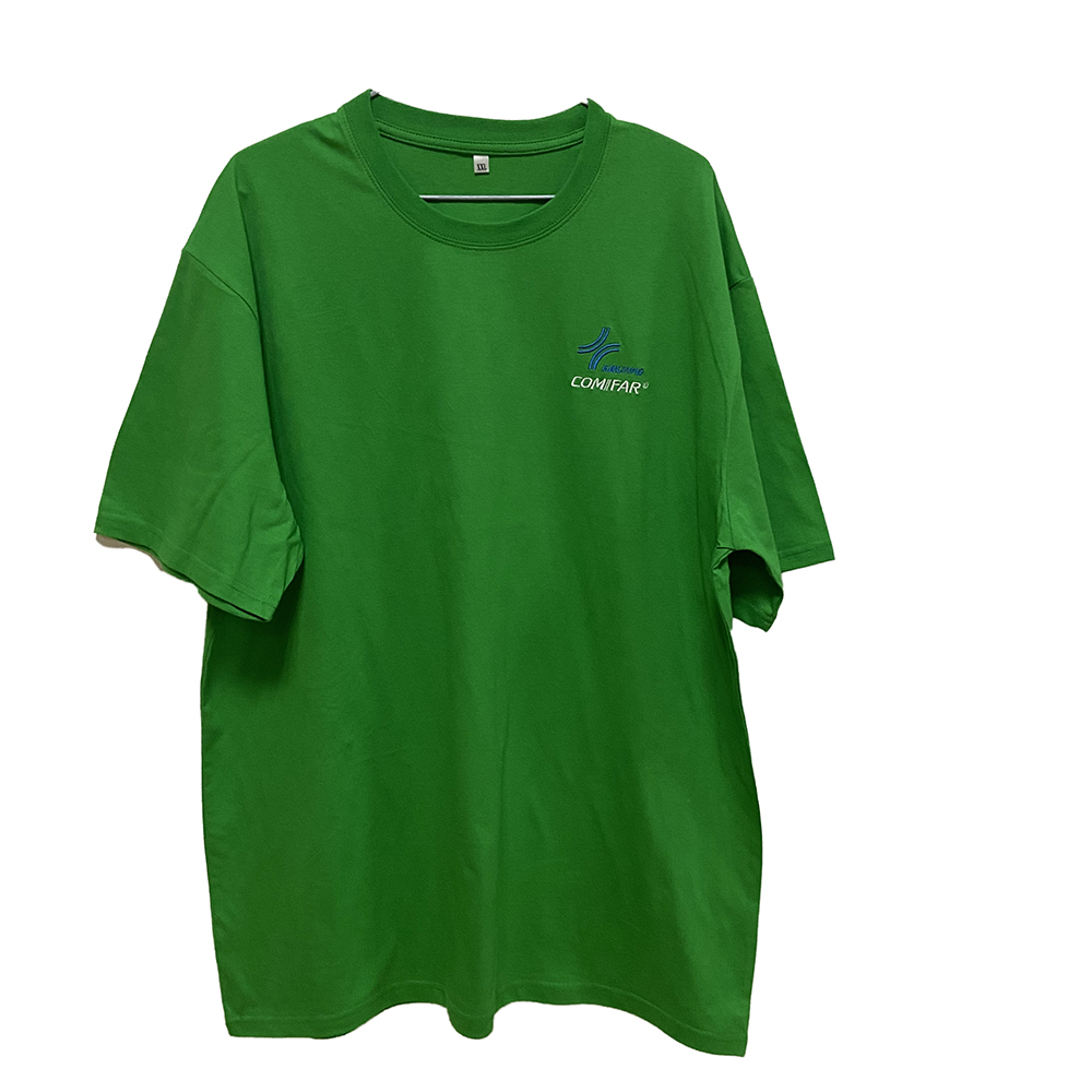 Oversize 200 gsm cotton t-shirts with embroidered logos