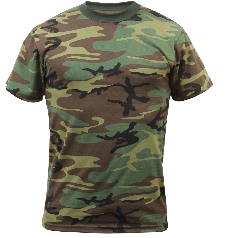 Oem Men's Wholesale Camouflage T Shirts Round Neck Us Size Quickly Dry 100% Polyester T-shirt