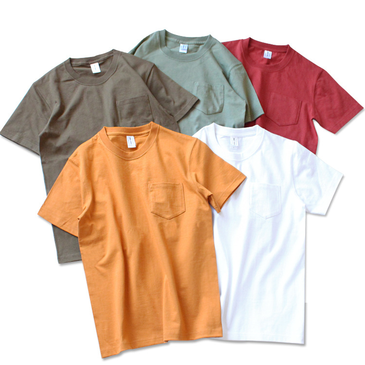 Men's pocket t-shirt manufacturer wholesale latest heavy weight cotton blank o neck t shirt in bulk