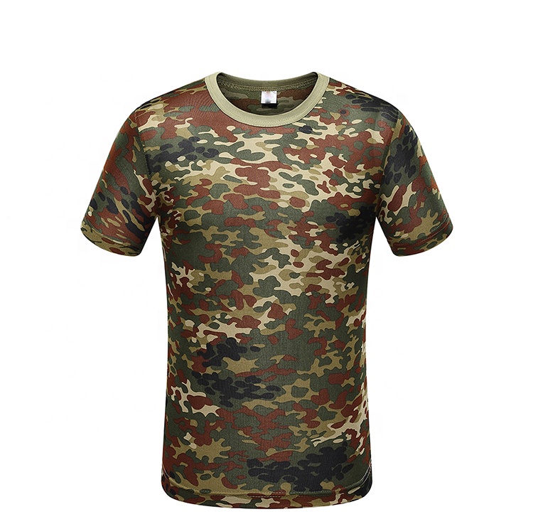 Cotton camouflage t-shirt promotion camo t shirt anti-pilling cotton camouflage t-shirt