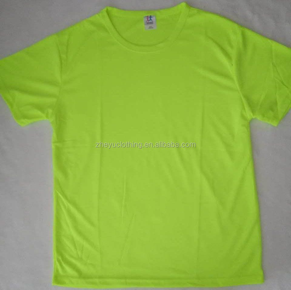 custom neon yellow/green /orange dry fit t shirt round neck