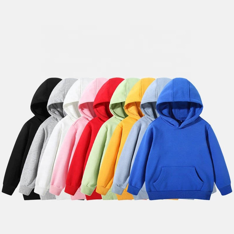 Hot sale winter kid's hoodies & sweatshirts sports boys girls baby 100% cotton thick hoodie custom designer logo