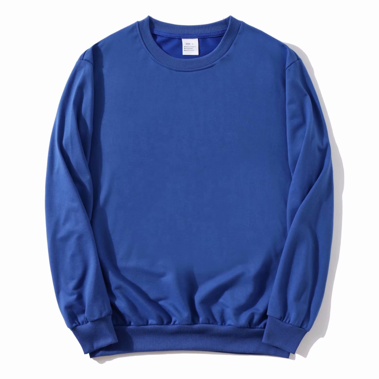 Bulk Promotion Crew Neck Plain Sweatershirts Plus Size Men's Women's Female Casual 10OZ Spring Autumn Sweaters with Logo