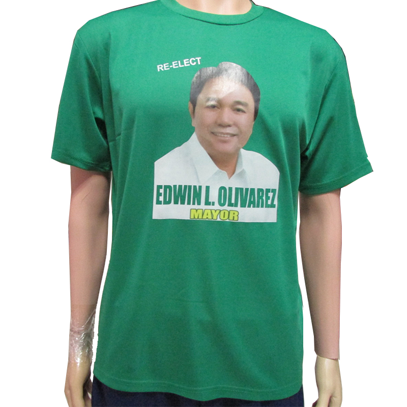 Oem 100 cotton round neck t-shirt custom promotion advertising heat transfer photo print short sleeve tee for election