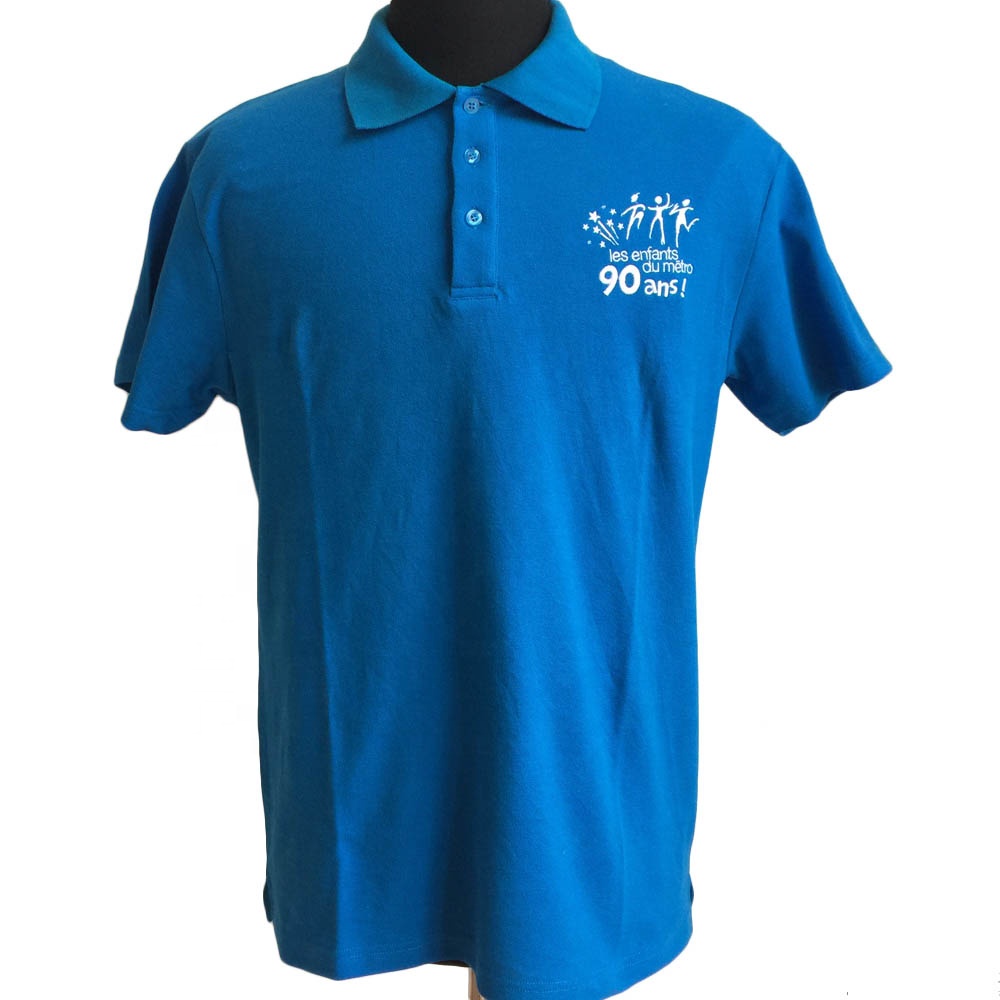 High quality polo t shirts men polyester cotton golf custom logo worker's uniform with embroidery embossed heat transfer print