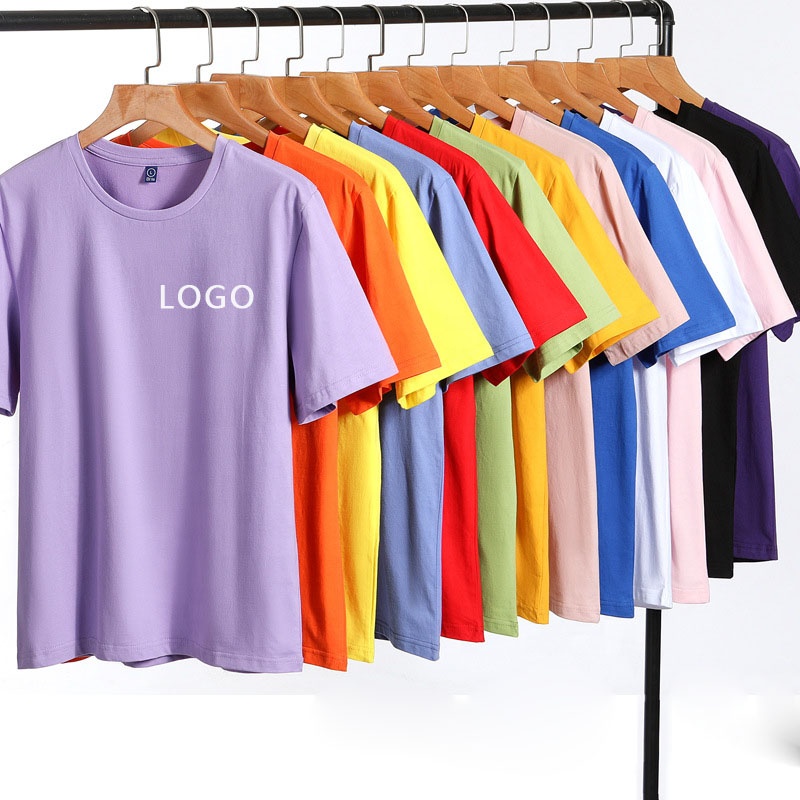 Wholesale OEM custom t-shirt no name 100% cotton plus size high quality premium plain t-shirt for men and women unisex