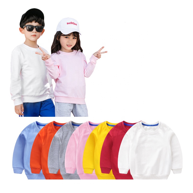 Wholesale spring autumn baby hoodies&sweatshirts boys and girls long sleeve cotton o -neck sweater for toddler teenage and kids