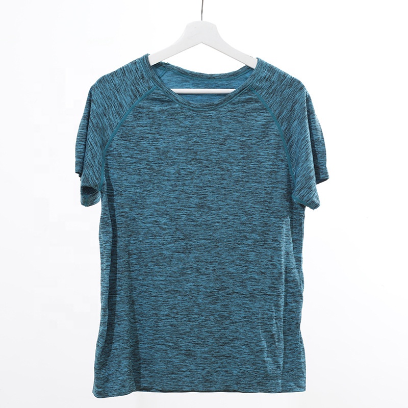 Wholesale mens polyester space dye compression t shirt man sport gym wear t-shirts