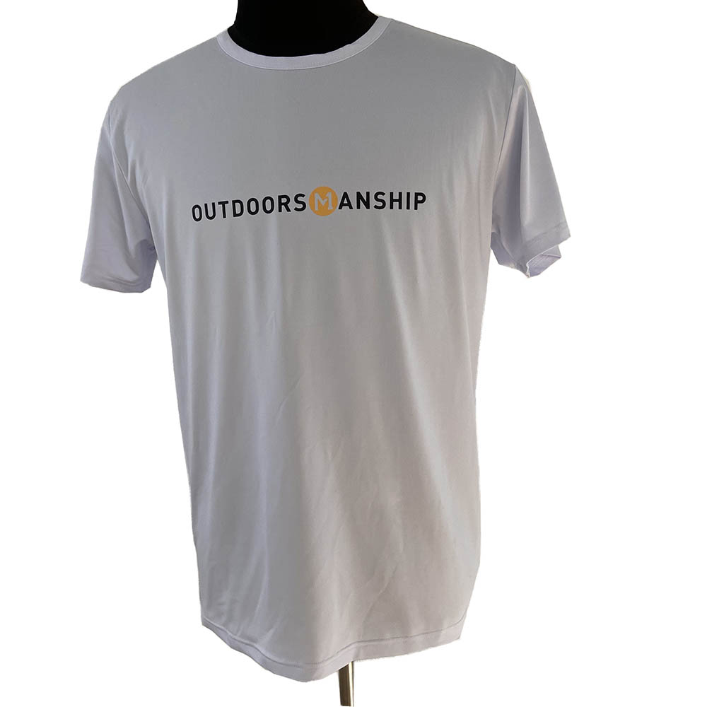Custom logo smooth comfortable 95 polyester 5 spandex white t shirts for man bulk wholesale