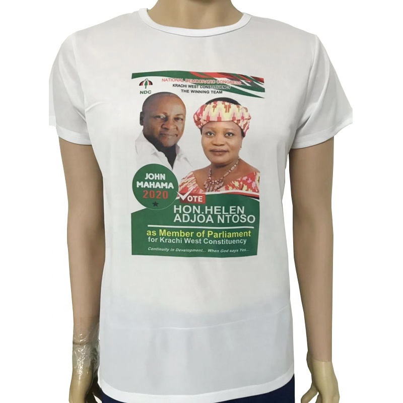 100%polyester t-shirt cheap election t shirts white 120g t-shirt election customize vote clothes