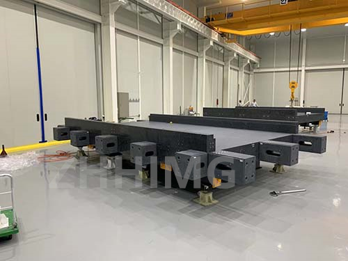 How to repair the appearance of the damaged granite machine base for Universal length measuring instrument  and recalibrate the accuracy?