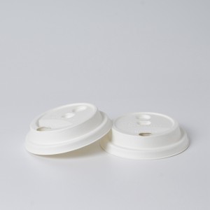 90mm Disposable Bagasse Coffee Cup Lids All-in-one