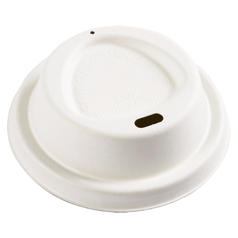80mm biodegradable fiber lid with sip hole classic item Featured Image