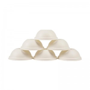 90mm bagasse disposable dome lid with straw hole