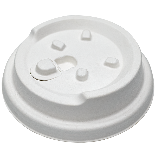 80mm bagasse cup Lids With Button 100% home Compostable
