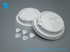 90mm Disposable Bagasse Coffee Cup Lids All-in-one