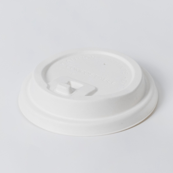 High reputation 90mm Lid With Straw Hole - 90mm Bagasse Foldback Coffee Cup Lids for Hot Drink – Zhiben