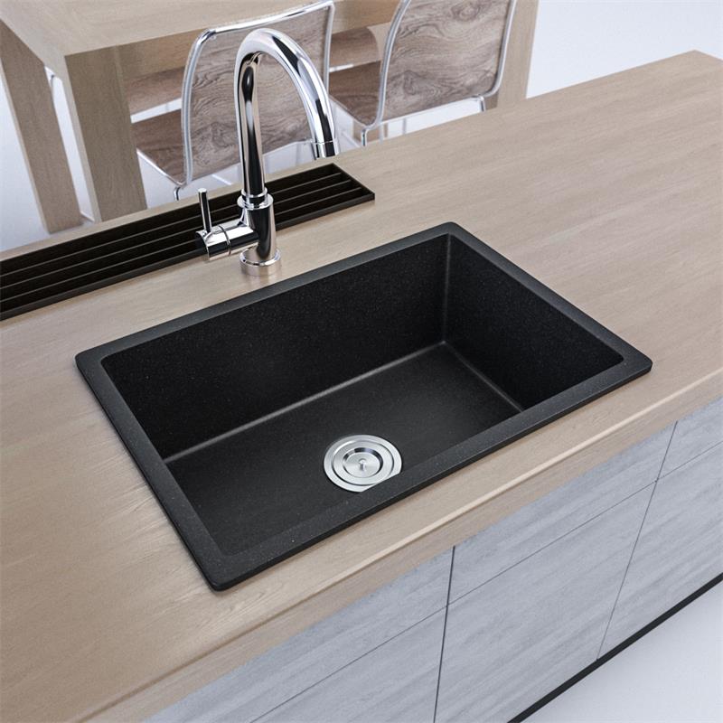 Durable Single Bowl Composite Quartz Granite Kitchen Sink Farmhouse Sink