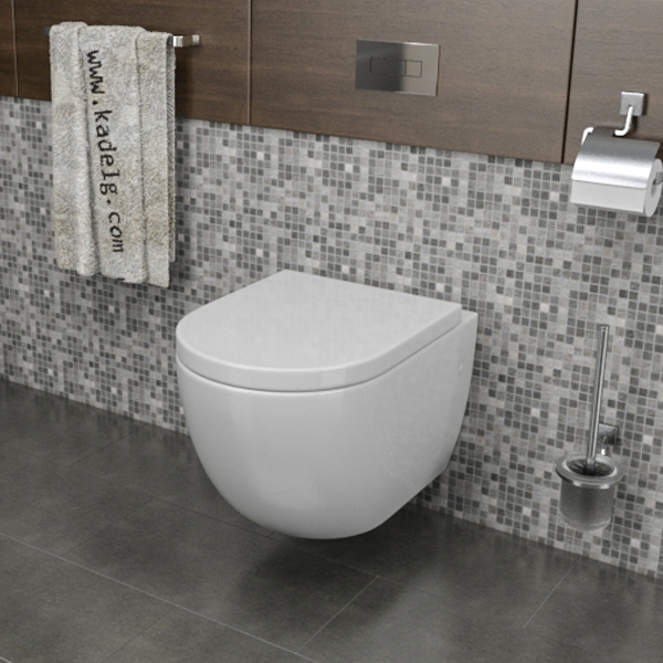 Hot Sales Modern White Ceramic Sanitary Ware Rimless Wall Hung Toilet