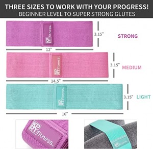 RESISTANCE FABRIC BAND HOME GYM EXERCISE SET OF 3 （Pink）