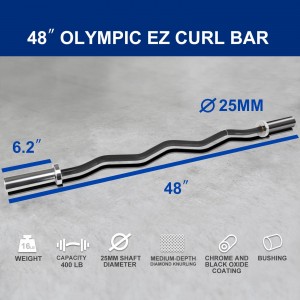 48″ OLYMPIC EZ CURL BAR