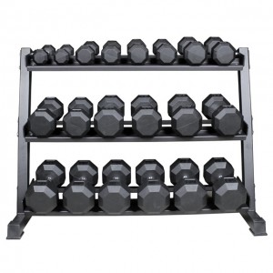 3-Tier Dumbbell Rack Multilevel Weight Storage Organizer for Home Gym
