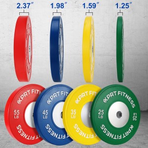 COMPETITION BUMPER PLATES.Olympic Weight Plates Color Coded with Steel