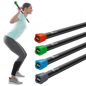 8lb Full Body Weight Workout Bar Steel With Foam Padded For Aerobic Exercise