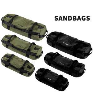 Workout Sandbag for Heavy Duty Workout Cross Training 7 Multi-positional Handles, Army Green