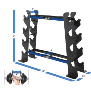 COMPACT HEAVY DUTY DUMBBELL STORAGE RACK FOR HOME GYM HOLDS UP TO 400 LBS