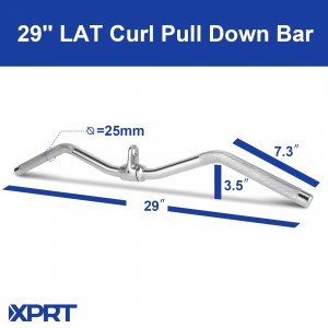 LAT300 – 29” LAT PULLDOWN ATTACHMENTS CURL LAT PULL DOWN BAR WITH TEXTURED HANDLES FOR BACK MUSCLE STRENGTH
