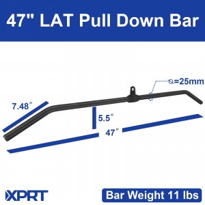47’’ LAT PULLDOWN ATTACHMENTS WIDE GRIP LAT PULL DOWN BAR TEXTURED HANDLE BACK MUSCLE STRENGTH TRAINING