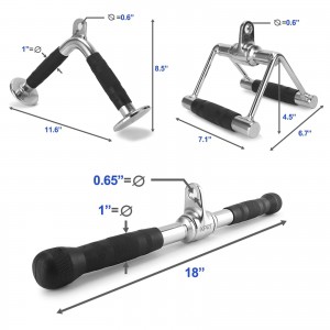 CABLE ATTACHMENT PULL DOWN ATTACHMENT SET -V HANDLE , V-SHAPED BAR, ROTATING BAR