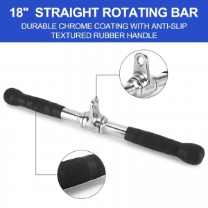 CABLE ATTACHMENT SET OF 5, D HANDLE, V HANDLE WITH ROTATION, ROTATING BAR, TRICEP ROPE, V-SHAPED BAR