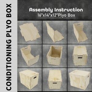 3 IN 1 WOOD PLYOMETRIC JUMP BOX FITNESS TRAINING CONDITIONING STEP EXERCISE