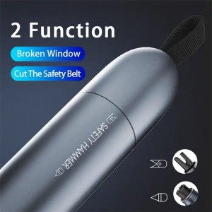 2 in 1 Window Glass Breaker and Seat Belt Cutter Car Safety Hammer