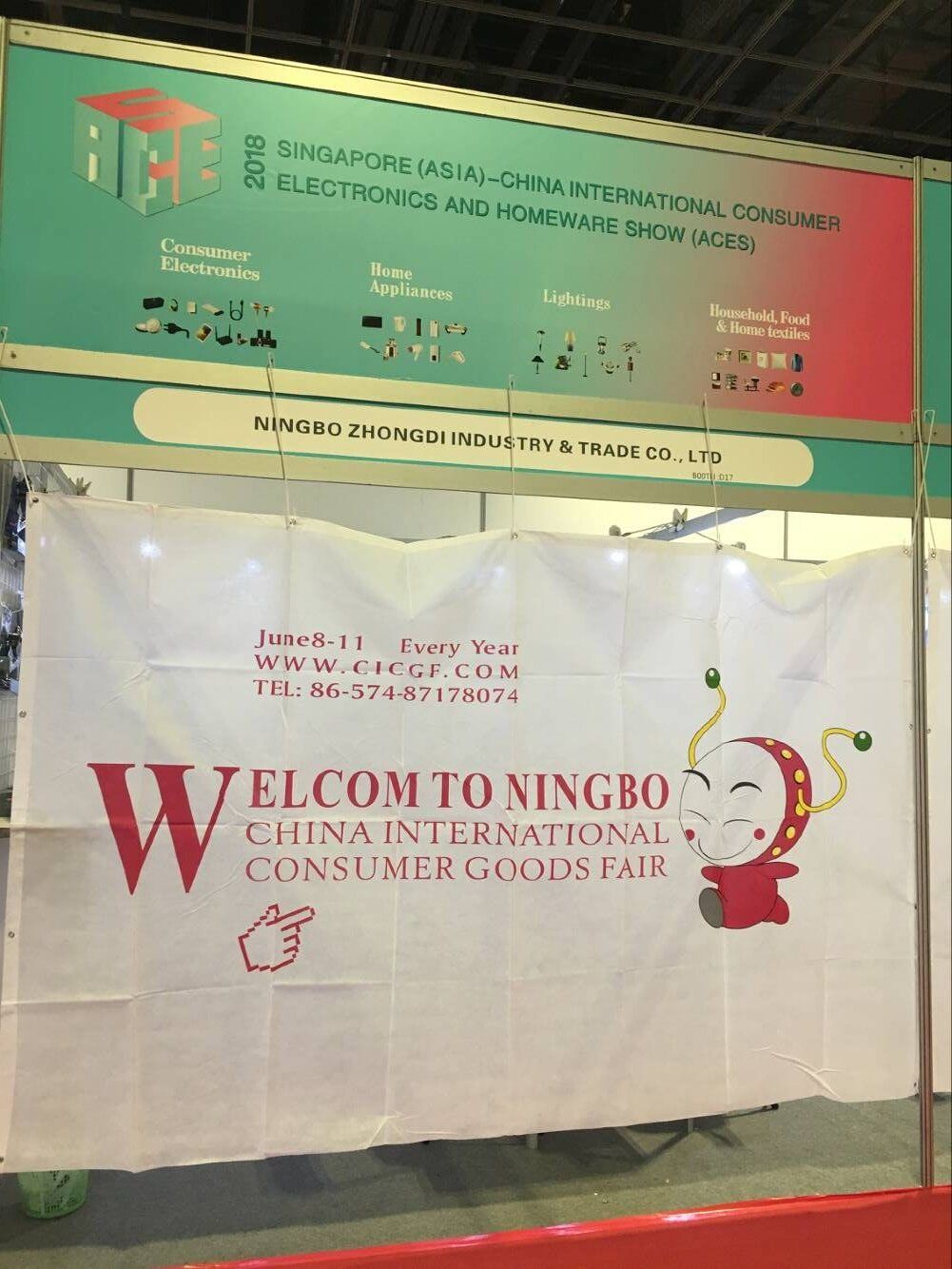 Welcome to our booth 2018 Asia Consumer Electronics and Homeware Show(ACES)