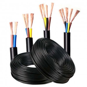 Hot sale H03VV-F H03vvh2-F Flexible Cable Rvv PVC Insulation PVC Sheated 300V/300V 0.5 mm2 0.75 mm2