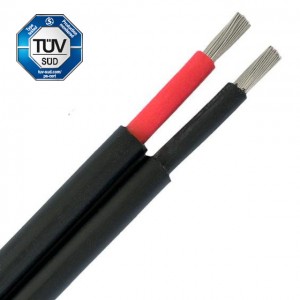 OEM Customized Black DC Twin Core 2X6.0mm2 6 mm Electric Wire Solar Cable