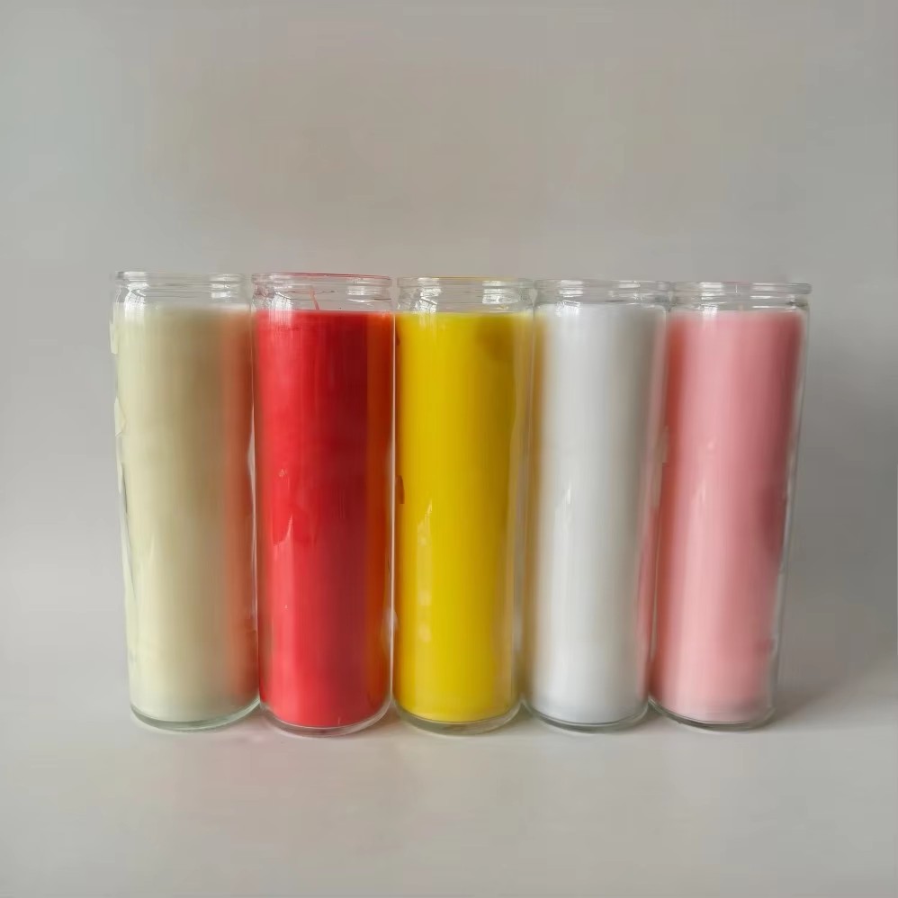 Wholesale 7 Days Long Burning Religious Prayer Blessing Candles with Glass Jar