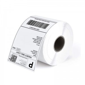 Postferstjoering Direct Thermal Label Sticker foar UPC barcodes, adres