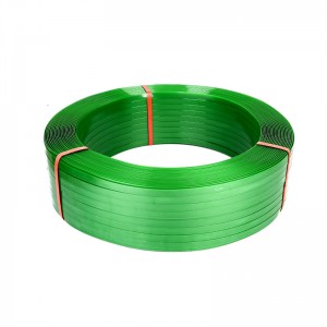 Rola de curea din poliester verde Bandă de ambalare din plastic PET în relief