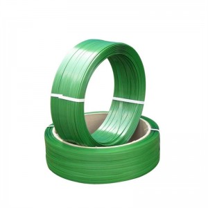 Grøn polyesterstroprulle Heavy Duty præget PET-plastikpakkebånd