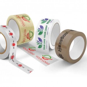 Custom Printed Tape Roll Box Packing Shipping Bopp Tape with Logo